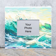 Ai Generated Waves Ocean Sea Tsunami Nautical Art White Wall Photo Frame 5  X 7  by Ravend