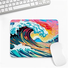 Ai Generated Waves Ocean Sea Tsunami Nautical Arts Small Mousepad by Ravend