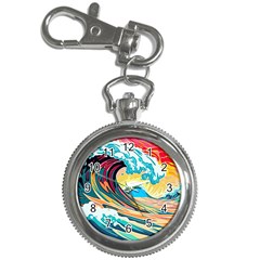 Ai Generated Waves Ocean Sea Tsunami Nautical Arts Key Chain Watches by Ravend