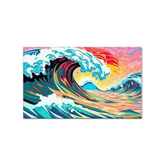 Ai Generated Waves Ocean Sea Tsunami Nautical Arts Sticker (rectangular) by Ravend