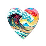 Ai Generated Waves Ocean Sea Tsunami Nautical Arts Heart Magnet Front