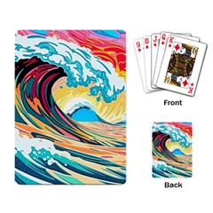 Ai Generated Waves Ocean Sea Tsunami Nautical Arts Playing Cards Single Design (rectangle) by Ravend