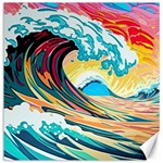 Ai Generated Waves Ocean Sea Tsunami Nautical Arts Canvas 12  x 12  11.4 x11.56  Canvas - 1