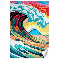 Ai Generated Waves Ocean Sea Tsunami Nautical Arts Canvas 20  X 30  by Ravend