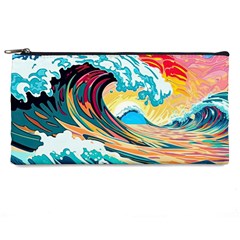 Ai Generated Waves Ocean Sea Tsunami Nautical Arts Pencil Case by Ravend