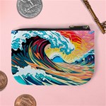 Ai Generated Waves Ocean Sea Tsunami Nautical Arts Mini Coin Purse Back