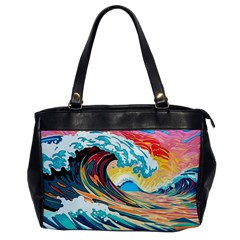 Ai Generated Waves Ocean Sea Tsunami Nautical Arts Oversize Office Handbag by Ravend