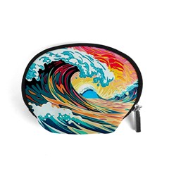 Ai Generated Waves Ocean Sea Tsunami Nautical Arts Accessory Pouch (small) by Ravend