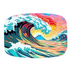 Ai Generated Waves Ocean Sea Tsunami Nautical Arts Mini Square Pill Box by Ravend