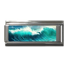 Ai Generated Waves Ocean Sea Tsunami Nautical Painting Superlink Italian Charm (9mm) by Ravend