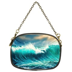 Ai Generated Waves Ocean Sea Tsunami Nautical Painting Chain Purse (one Side) by Ravend