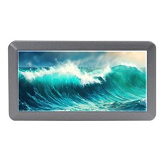 Ai Generated Waves Ocean Sea Tsunami Nautical Painting Memory Card Reader (mini) by Ravend