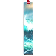 Ai Generated Waves Ocean Sea Tsunami Nautical Painting Large Book Marks by Ravend