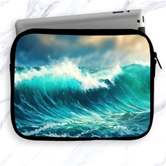 Ai Generated Waves Ocean Sea Tsunami Nautical Painting Apple Ipad 2/3/4 Zipper Cases by Ravend