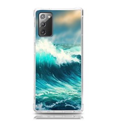 Ai Generated Waves Ocean Sea Tsunami Nautical Painting Samsung Galaxy Note 20 Tpu Uv Case by Ravend