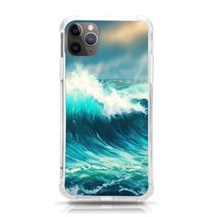 Ai Generated Waves Ocean Sea Tsunami Nautical Painting Iphone 11 Pro Max 6 5 Inch Tpu Uv Print Case by Ravend