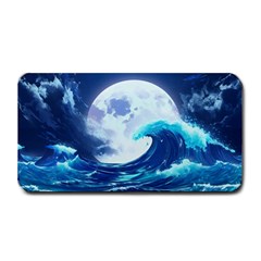 Ai Generated Waves Ocean Sea Tsunami Nautical Blue Medium Bar Mat by Ravend