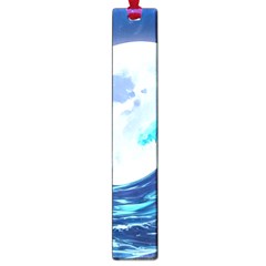 Ai Generated Waves Ocean Sea Tsunami Nautical Blue Large Book Marks by Ravend