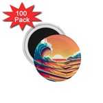 Ai Generated Waves Ocean Sea Tsunami Nautical Art Nature 1.75  Magnets (100 pack)  Front