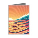 Ai Generated Waves Ocean Sea Tsunami Nautical Art Nature Mini Greeting Card Left