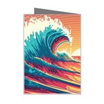 Ai Generated Waves Ocean Sea Tsunami Nautical Art Nature Mini Greeting Card Right