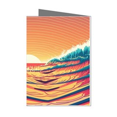 Ai Generated Waves Ocean Sea Tsunami Nautical Art Nature Mini Greeting Cards (pkg Of 8) by Ravend