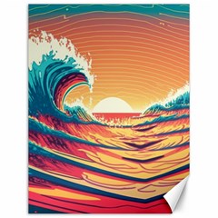 Ai Generated Waves Ocean Sea Tsunami Nautical Art Nature Canvas 12  X 16  by Ravend