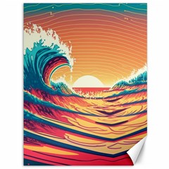 Ai Generated Waves Ocean Sea Tsunami Nautical Art Nature Canvas 36  X 48  by Ravend