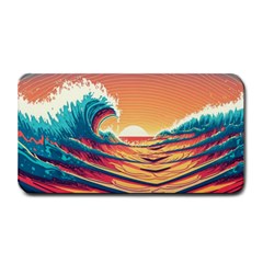 Ai Generated Waves Ocean Sea Tsunami Nautical Art Nature Medium Bar Mat by Ravend