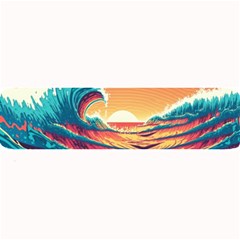 Ai Generated Waves Ocean Sea Tsunami Nautical Art Nature Large Bar Mat by Ravend