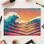 Ai Generated Waves Ocean Sea Tsunami Nautical Art Nature Cosmetic Bag (XL) Front