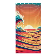 Ai Generated Waves Ocean Sea Tsunami Nautical Art Nature Shower Curtain 36  X 72  (stall) 