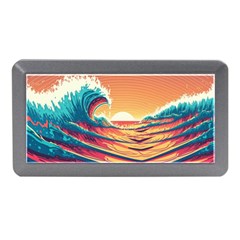 Ai Generated Waves Ocean Sea Tsunami Nautical Art Nature Memory Card Reader (mini) by Ravend