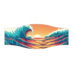 Ai Generated Waves Ocean Sea Tsunami Nautical Art Nature Stretchable Headband by Ravend