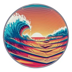 Ai Generated Waves Ocean Sea Tsunami Nautical Art Nature Wireless Fast Charger(white) by Ravend