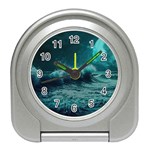 Ai Generated Waves Ocean Sea Tsunami Nautical Blue Sea Art Travel Alarm Clock Front