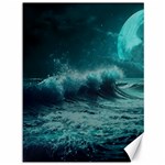 Ai Generated Waves Ocean Sea Tsunami Nautical Blue Sea Art Canvas 36  x 48  35.26 x46.15  Canvas - 1