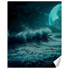 Ai Generated Waves Ocean Sea Tsunami Nautical Blue Sea Art Canvas 11  X 14  by Ravend