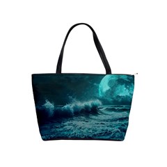 Ai Generated Waves Ocean Sea Tsunami Nautical Blue Sea Art Classic Shoulder Handbag by Ravend