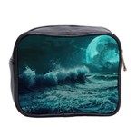 Ai Generated Waves Ocean Sea Tsunami Nautical Blue Sea Art Mini Toiletries Bag (Two Sides) Back