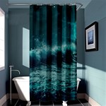 Ai Generated Waves Ocean Sea Tsunami Nautical Blue Sea Art Shower Curtain 36  x 72  (Stall)  Curtain(36 X72 ) - 33.26 x66.24  Curtain(36 X72 )