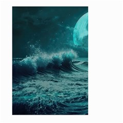 Ai Generated Waves Ocean Sea Tsunami Nautical Blue Sea Art Large Garden Flag (two Sides) by Ravend