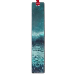 Ai Generated Waves Ocean Sea Tsunami Nautical Blue Sea Art Large Book Marks by Ravend