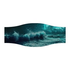 Ai Generated Waves Ocean Sea Tsunami Nautical Blue Sea Art Stretchable Headband by Ravend