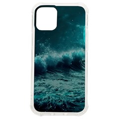 Ai Generated Waves Ocean Sea Tsunami Nautical Blue Sea Art Iphone 12 Mini Tpu Uv Print Case	 by Ravend