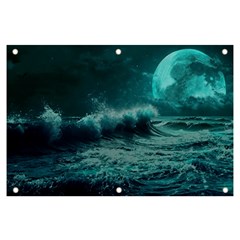 Ai Generated Waves Ocean Sea Tsunami Nautical Blue Sea Art Banner And Sign 6  X 4  by Ravend