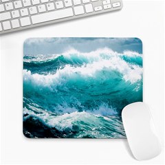 Ai Generated Waves Ocean Sea Tsunami Nautical Blue Sea Large Mousepad by Ravend