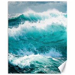 Ai Generated Waves Ocean Sea Tsunami Nautical Blue Sea Canvas 11  X 14  by Ravend