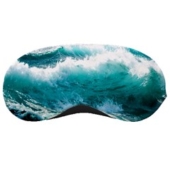 Ai Generated Waves Ocean Sea Tsunami Nautical Blue Sea Sleeping Mask by Ravend