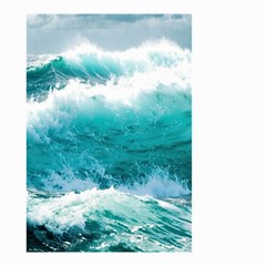 Ai Generated Waves Ocean Sea Tsunami Nautical Blue Sea Small Garden Flag (two Sides) by Ravend